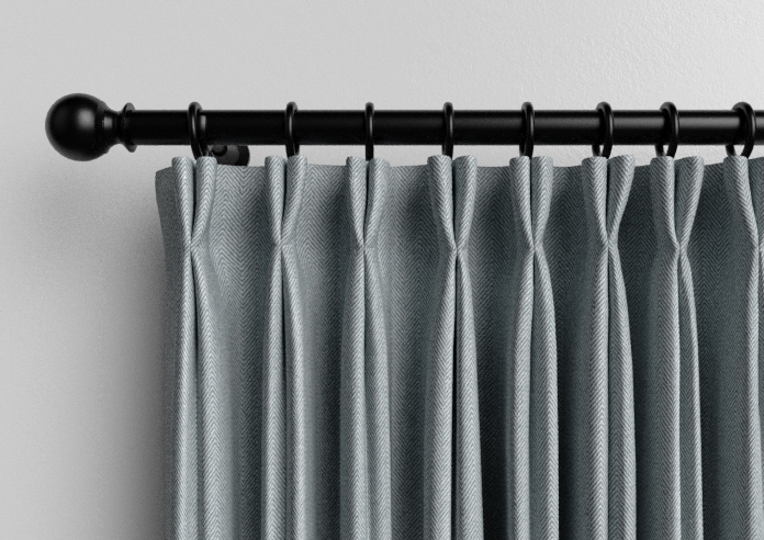 Soft Chevron, Lead Grey - Made to Measure Curtains - Image 10